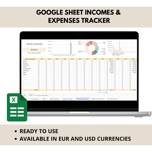 Google Sheet Incomes & Expenses Tracker